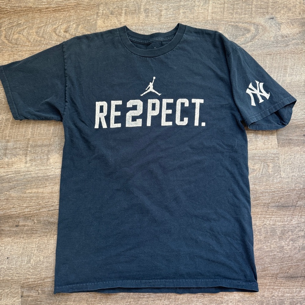 Jordan Re2pect Derek Jeter New York Yankees The Captain Jumpman Navy Men's‎ Sz M